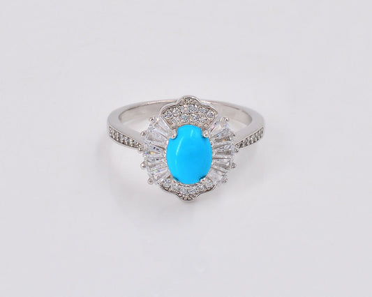 Natural Turquoise Royal Ring