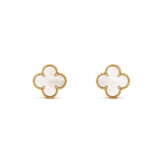 Clover Stud Earring - White Mother Pearl