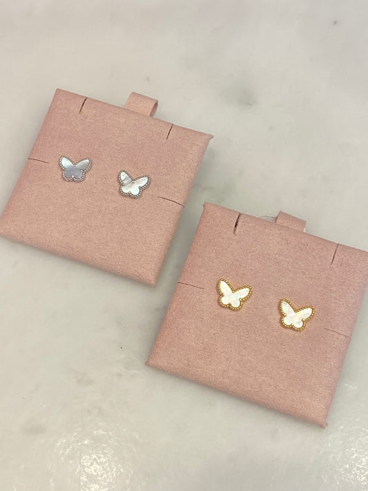 Butterfly Mini Studs - Mother Pearl