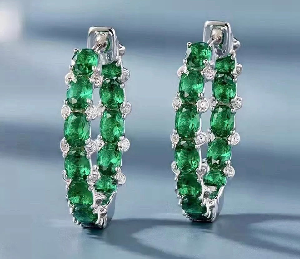 Emerald Hoops
